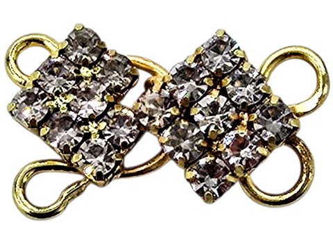 Zapięcie metalowe 23-12mm złote z cyrkoniami cena 1 sztukę hiszpańskie mosiężne zapięcia ozdobne typu haftka