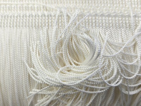 Frędzle taneczne 10cm 0026 MAŚLANY cena hurtowa 25m acetatowe na taśmie długie cięte hurt frędzli TYLKO NA ZAMÓWIENIE KLIENTA