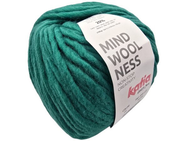 MINDWOOLNESS 59 MORSKI ZIELONY włóczka KATIA 100g 100m mix wełny KONIEC KOLEKCJI - ostatnie motki