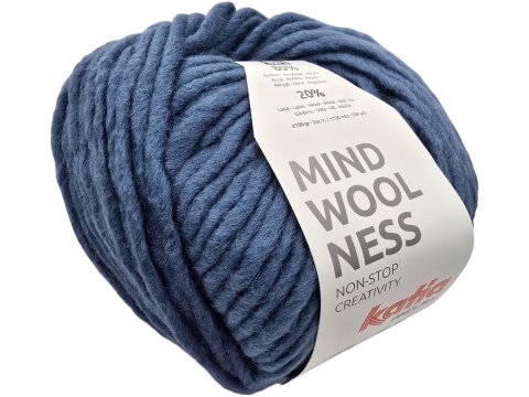 MINDWOOLNESS 60 NIEBIESKI ZGASZONY włóczka KATIA 100g 100m mix wełny KONIEC KOLEKCJI - ostatnie motki