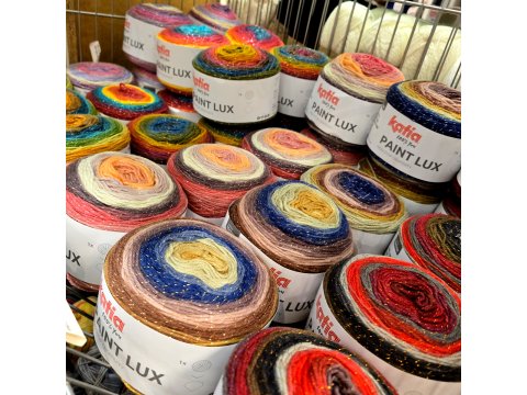 PAINT LUX 56 MIX BRĄZ SZARY RÓŻ włóczka Katia 150g 540m KAŻDY MOTEK INACZEJ NAWINIĘTY