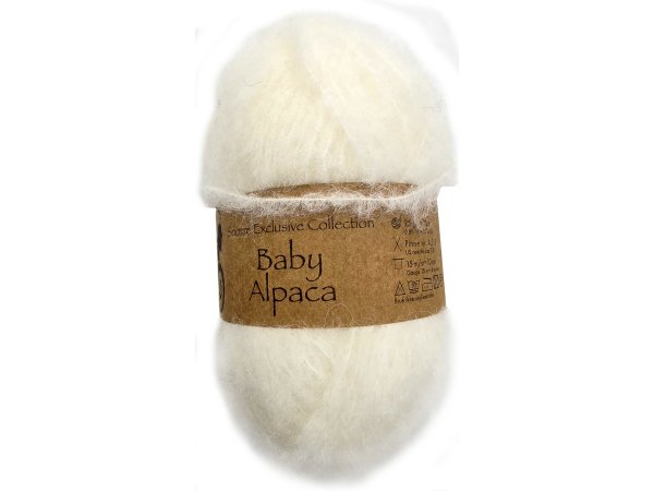 BABY ALPACA włóczka 300 BIAŁY MLECZNY OFF WHITE Viking Garn 25g 75m wełna alpaka hurtownia włóczek GOLD-POL Warszawa