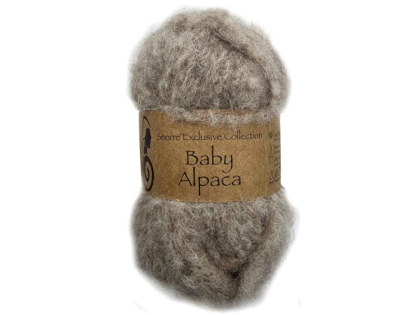 BABY ALPACA włóczka 307 BEŻ CIEMNY MELANGE Viking Garn 25g 75m wełna alpaka hurtownia włóczek GOLD-POL Warszawa