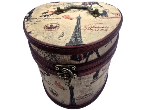 Przybornik krawiecki BIGGER EIFFLA TOWER wymiary 156x156x150mm drewniany bez wyposażenia największy egzemplarz