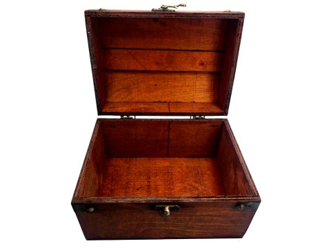 Przybornik krawiecki KUFER VINTAGE wymiary 180x130x125mm drewniany bez wyposażenia największy egzemplarz