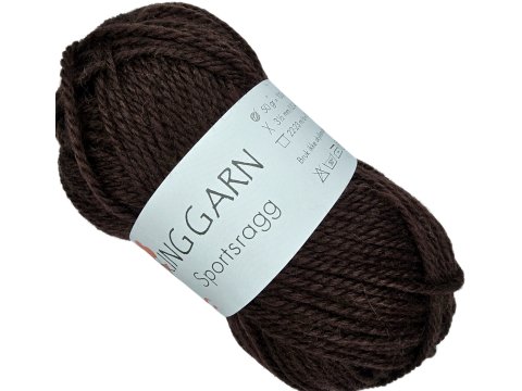 SPORTSRAGG włóczka 518 BRĄZ CZEKOLADA GORZKA Viking Garn 50g 100m mix wełny sport czapki kominy szaliki sklep GOLD-POL