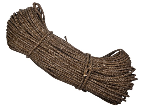 Sztywny sznurek 5mm do szycia na maszynie 100m by GOLD-POL MIX CZEKOLADA pleciony 100% bawełna z recyklingu na torby kosze