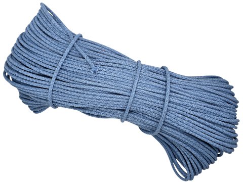 Sztywny sznurek 5mm do szycia na maszynie 100m by GOLD-POL BLUE pleciony 100% bawełna z recyklingu na torby kosze