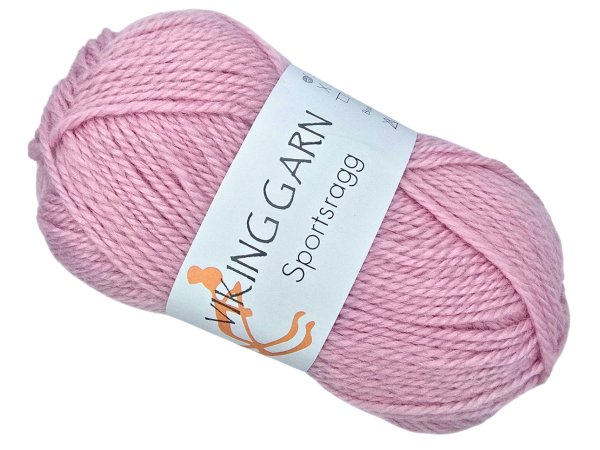 SPORTSRAGG włóczka 574 RÓŻ ANGIELSKI Viking Garn 50g 100m mix wełny sport czapki kominy sklep z włóczkami Warszawa