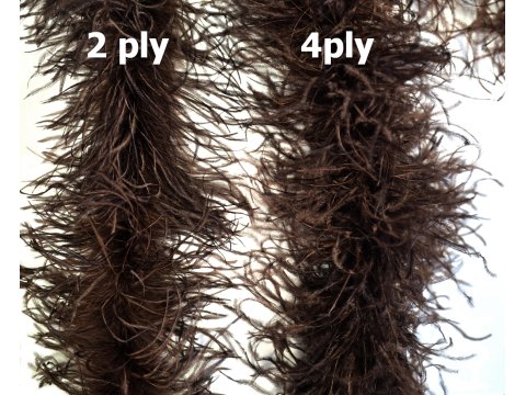 Szal boa Brąż Czekolada 4 ply pióra strusie 1szt/ 1,8m 4ply cztery warstwy piór strusia najlepsza jakość na rynku