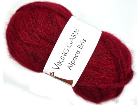ALPACA BRIS włóczka 360 CIEMNY CZERWONY BORDO Viking Garn 50g 150m mix wełny baby alpaka i merino mega wydajna GOLD-POL Warszawa