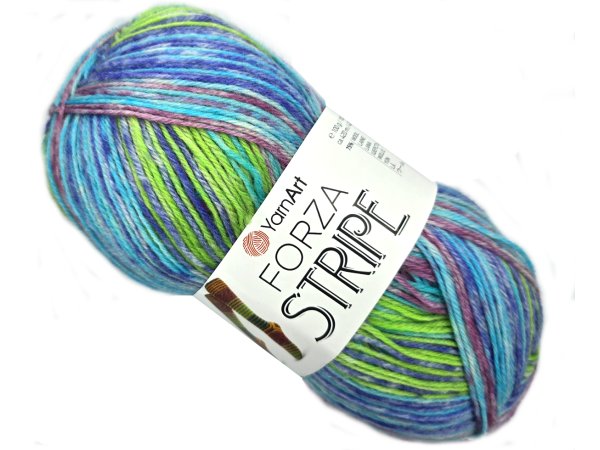 FORZA STRIPE 2004 MIX BLUE AND GREEN YarnArt 100g 420m melanż ombre włóczka wełniana na ciepłe skarpety sklep GOLDPOL
