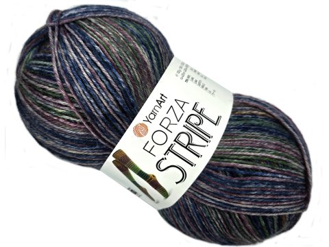 FORZA STRIPE 2001 MIX ZGASZONY BLUE AND GREEN YarnArt 100g 420m melanż ombre włóczka wełniana na ciepłe skarpety sklep GOLDPOL