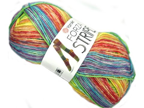 FORZA STRIPE 2010 MIX TĘCZA YarnArt 100g 420m melanż ombre włóczki wełniane na ciepłe skarpety sklep GOLDPOL