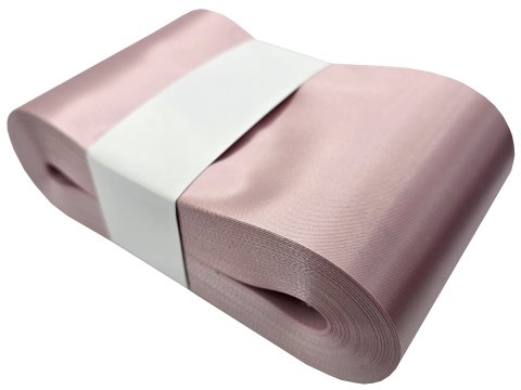 10cm 50m HURT POWDER PINK PUDROWY RÓŻ Z135 wstążka satynowa atłasowa szeroka na kokardy wstęgi hurtownia wstążek Warszawa