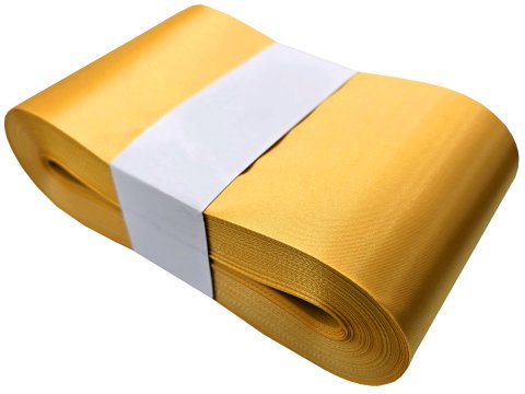 10cm 50m HURT GOLD ZŁOTA JASNA Z118 wstążka satynowa atłasowa szeroka na kokardy wstęgi hurtownia wstążek Warszawa