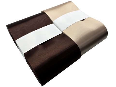 10cm 50m HURT BEIGE BEŻOWA 185 wstążka satynowa atłasowa szeroka na kokardy kokardki wstęgi hurtownia wstążek Warszawa