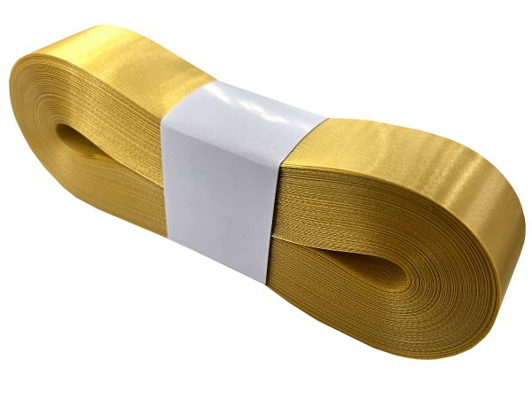 3cm 50m GOLD ZŁOTY JASNY Z118 wstążka satynowa szeroka na kokardy kokardki wstęgi hurtownia wstążek Warszawa tanie wstążki