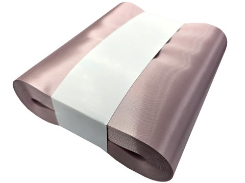 20cm 50m HURT RÓŻ PUDROWY POWDER PINK Z135 wstążka satynowa najszersza na kokardy wstęgi hurtownia wstążek Warszawa