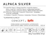 ALPACA SILVER 263 BLACK CZARNA SILVER SREBRO alpaka KATIA 25g 120m delikatna jak piórko i skrzy się jak śnieg w czasie mrozu