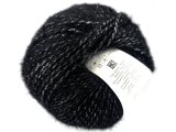 ALPACA SILVER 263 BLACK CZARNA SILVER SREBRO alpaka KATIA 25g 120m delikatna jak piórko i skrzy się jak śnieg w czasie mrozu