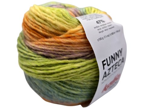 AZTECA FUNNY 203 MIX WIOSNA mix wełny KATIA 100g 180m wielokolorowa włóczki na czapkę szal sweter OUTLET KONIEC KOLEKCJI