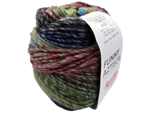 AZTECA FUNNY 207 MIX WIOSNA mix wełny KATIA 100g 180m wielokolorowa włóczki na czapkę szal sweter OUTLET KONIEC KOLEKCJI