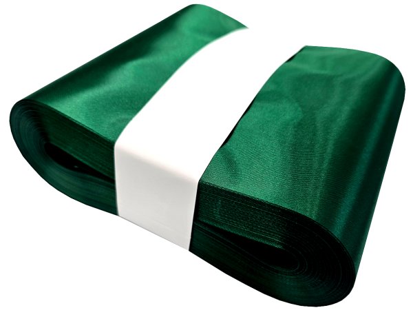 15cm 50m HURT ZIELONA BUTELKA GREEN 188 wstążka satynowa szeroka na kokardy wstęgi hurtownia wstążek Warszawa