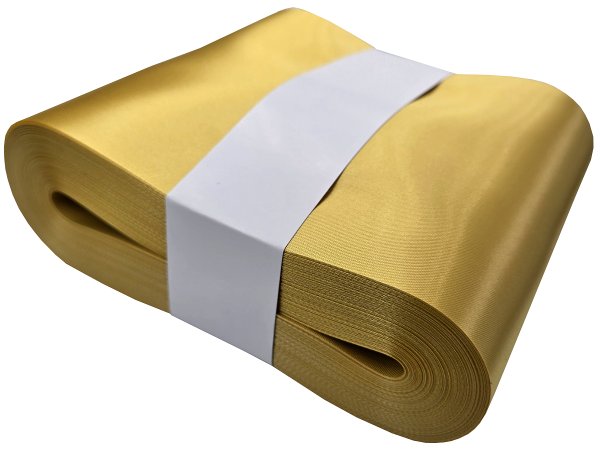 15cm 50m HURT ZŁOTA GOLD Z118 wstążka satynowa szeroka na kokardy wstęgi hurtownia wstążek Warszawa