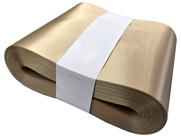 15cm 50m HURT BEŻ BEIGE 185 wstążka satynowa szeroka na kokardy wstęgi hurtownia wstążek Warszawa