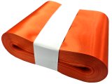 15cm 50m HURT POMARAŃCZOWA ORANGE 145 wstążka satynowa szeroka na kokardy wstęgi hurtownia wstążek Warszawa