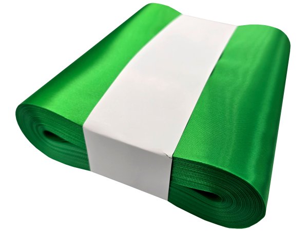 20cm 50m HURT ZIELONA TRAWA GREEN 150 wstążka satynowa najszersza na kokardy wstęgi hurtownia wstążek Warszawa