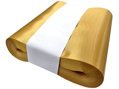 20cm 50m HURT GOLD JASNY ZŁOTY Z118 wstążka satynowa najszersza na kokardy wstęgi hurtownia wstążek Warszawa