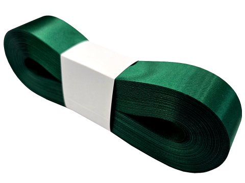 3cm 50m ZIELONA BUTELKA GREEN 188 wstążka satynowa szeroka na kokardy kokardki wstęgi hurtownia wstążek Warszawa tanie wstążki