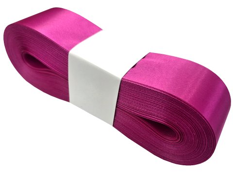 4cm 50m RÓŻ CIEMNY 109 wstążka satynowa szeroka na kokardy kokardki wstęgi hurtownia wstążek Warszawa wstążki ozdobne