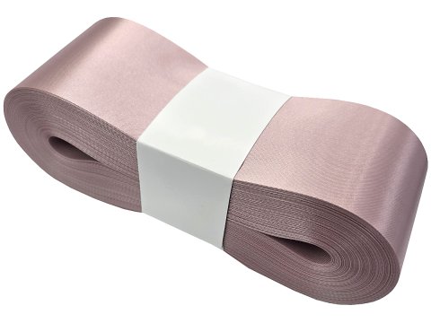 6cm 50m RÓŻ PUDROWY POWDER PINK Z135 wstążka satynowa szeroka na kokardy kokardki wstęgi hurtownia wstążek Warszawa
