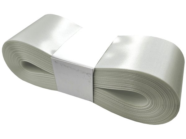 6cm 50m ECRU KREMOWA OFF WHITE 163 wstążka satynowa szeroka na kokardy kokardki wstęgi hurtownia wstążek Warszawa