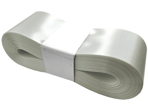 6cm 50m ECRU KREMOWA OFF WHITE 163 wstążka satynowa szeroka na kokardy kokardki wstęgi hurtownia wstążek Warszawa
