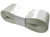 6cm 50m ECRU KREMOWA OFF WHITE 163 wstążka satynowa szeroka na kokardy kokardki wstęgi hurtownia wstążek Warszawa