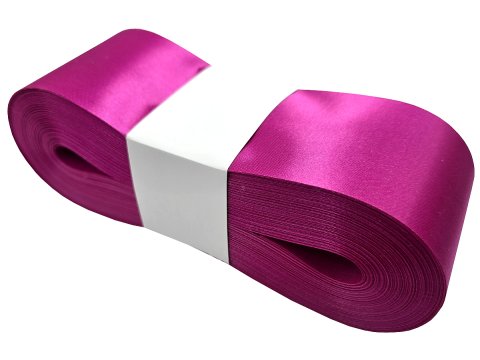6cm 50m PINK RÓŻOWA 109 wstążka satynowa szeroka na kokardy kokardki wstęgi hurtownia wstążek Warszawa