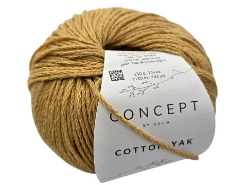 COTTON-YAK 139 KARMEL 50g 130m mix bawełny i wełny z jaka delikatna tania wełna hurtownia włóczek