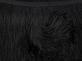 Frędzle 15cm 15m 02 CZARNE SADZA CIĘTE taneczne na metry cena za 1m wiskozowe cięte długie hurtownia frędzli tanecznych NOWOŚĆ