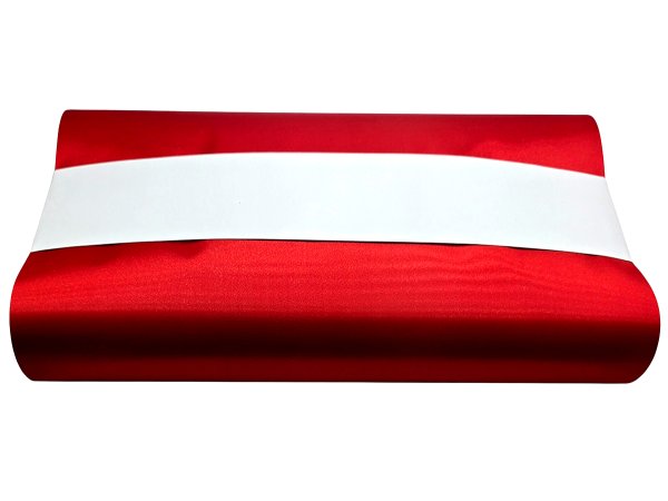 30cm 50m CZERWONA RED 107 wstęga wstążka satynowa najszersza na kokardy wstęgi hurtownia wstążek Warszawa