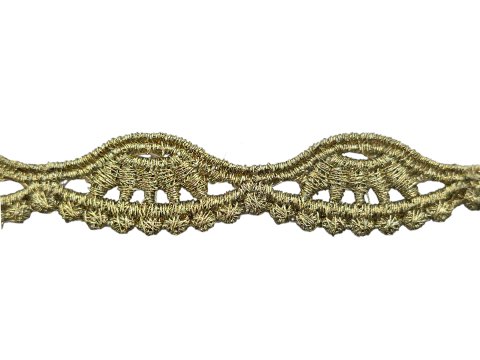 15mm Gipiura metalizowana* ZŁOTA hurt 9,1m taśma gipiurowa hurtownia z gipiurami z koronkami hiszpańska pasmanteria GOLD-POL