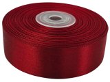 25mm wstążka atłasowa 168 BORDOWA rolka 25m 100% nylon satynowa ozdobna na kokardki dekorację świąteczne hurt wstążęk