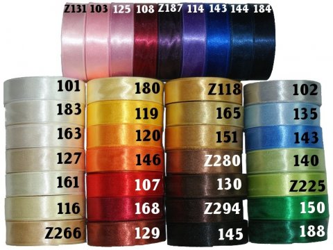 25mm wstążka atłasowa 151 Złota rolka 25m 100% nylon satynowa ozdobna na kokardki dekorację świąteczne hurt wstążęk