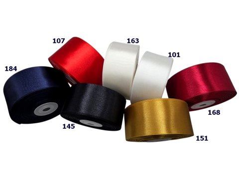 38mm Wstążka atłasowa 151 Złota rolka 25m największy wybór wstążek satynowych w Warszawie Gold-Pol