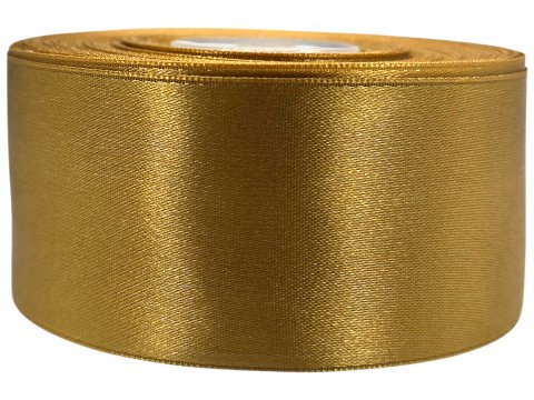 38mm Wstążka atłasowa 151 Złota rolka 25m największy wybór wstążek satynowych w Warszawie Gold-Pol