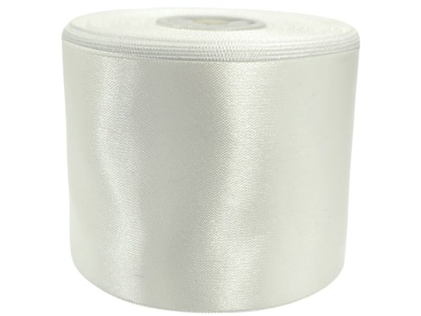 50mm Wstążka atłasowa 163 Ecru kremowa rolka 25m wstążki satynowe hurtownia wstążek Warszawie Gold-Pol