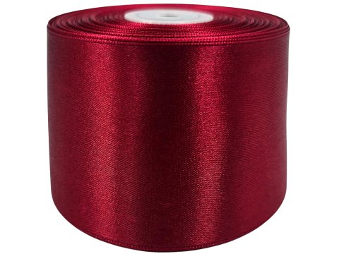 50mm Wstążka atłasowa 168 Bordowa rolka 25m wstążki satynowe hurtownia wstążek Warszawie Gold-Pol